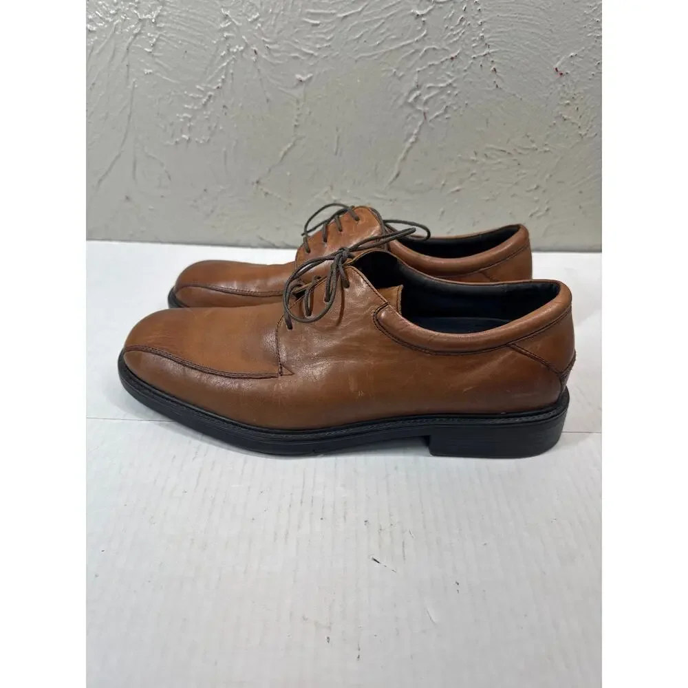 Nunn Bush Mens Marcell Bicycle Toe Oxford‎ Dress Brown Leather Shoes Size 12